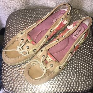 Sperry Top Sider size 10 pink/green